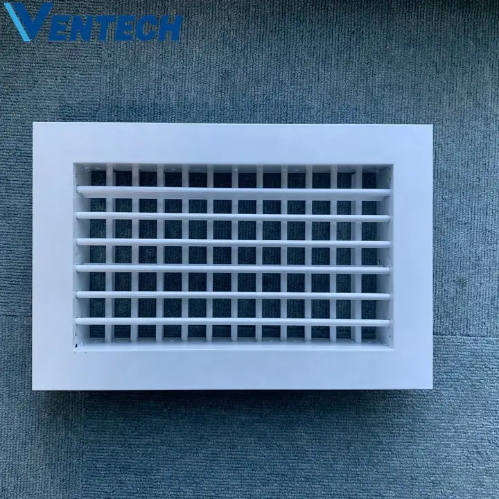 Hvac Ventilation Aluminum Adjustable Double Deflection Supply Air Grille 1