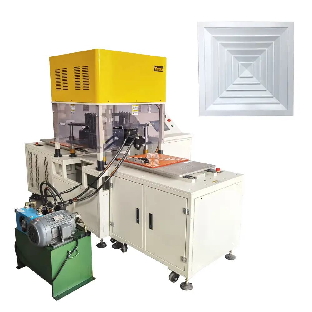 hvac air condition outlet air grille single double grille blade cut cutting machine 1