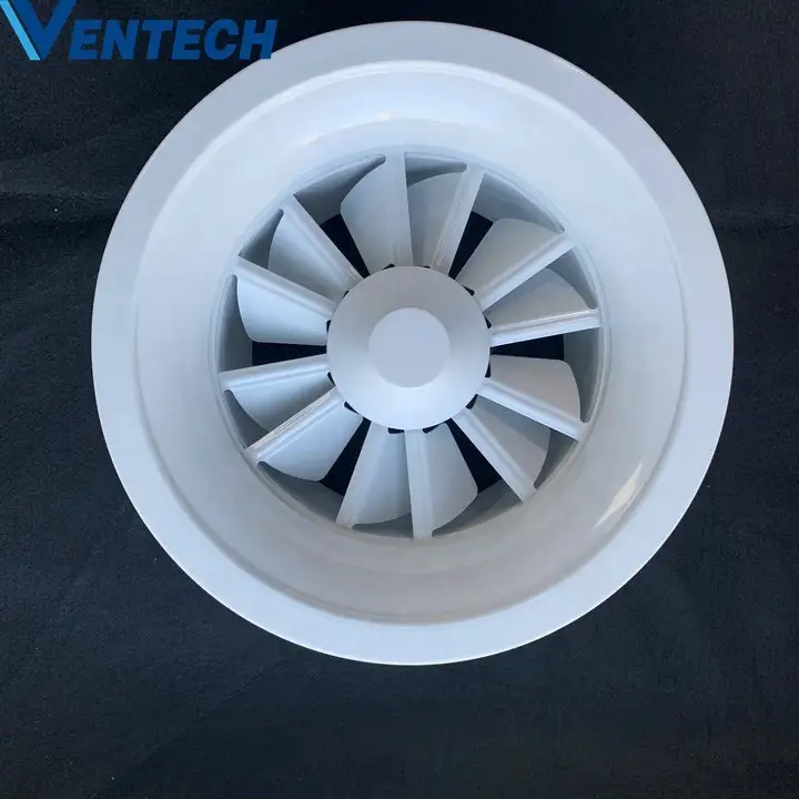Havc system aluminum adjustable blades air swirl diffuser 1