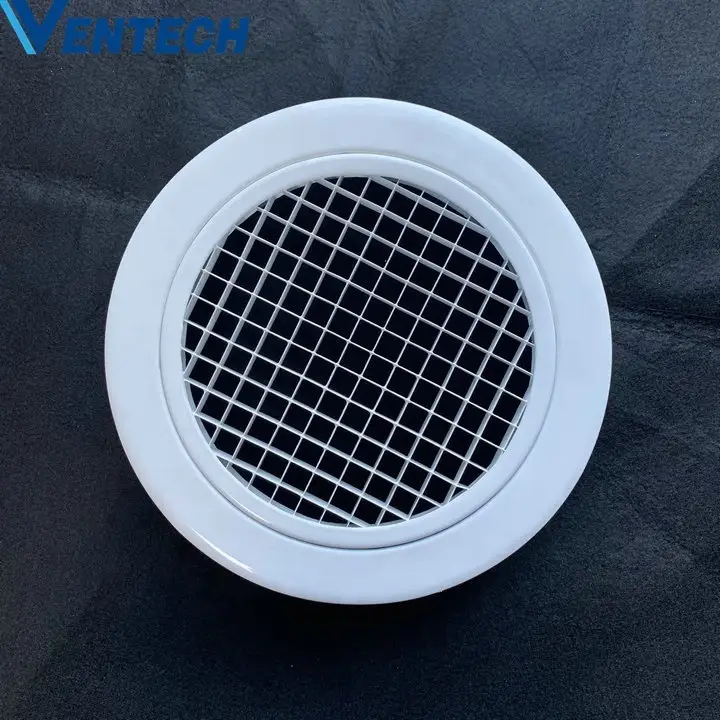 HVAC system ventilation grille round aluminum eggcrate grille ceiling air grille 1