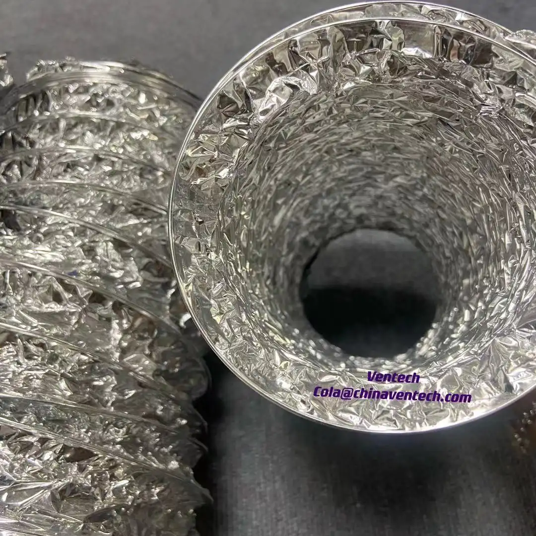 HVAC SYSTEM  Air Diffuser Mounted Aluminum Flexible Non Insulation Round Air Duct for Ventilation 1