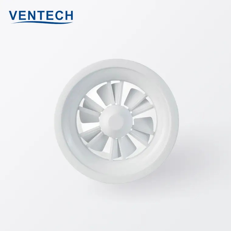 HVAC System White Aluminum Ceiling Round  Swirl Air Diffuser for Ventilation 1
