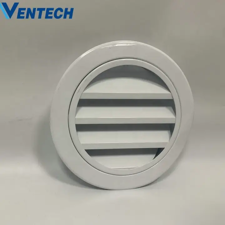 Hvac System White Coating Aluminum Weather Louver For Ventilation 1