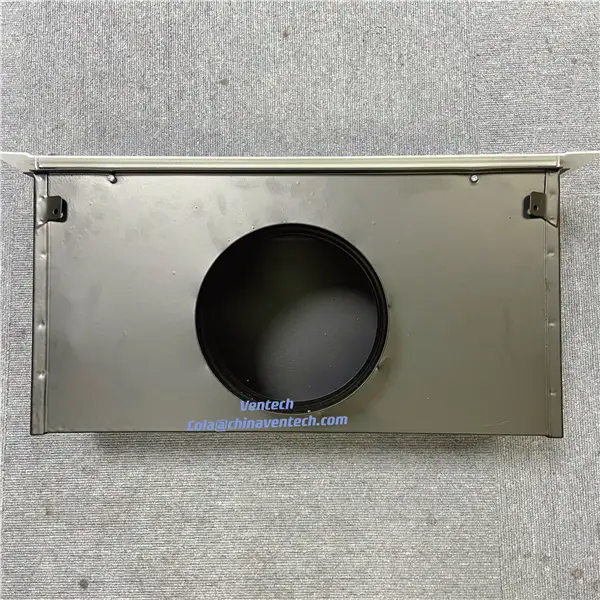 HVAC Air Duct Mounting Black Color Square Iron Plenum  Box  for Fan Coil Unit 1