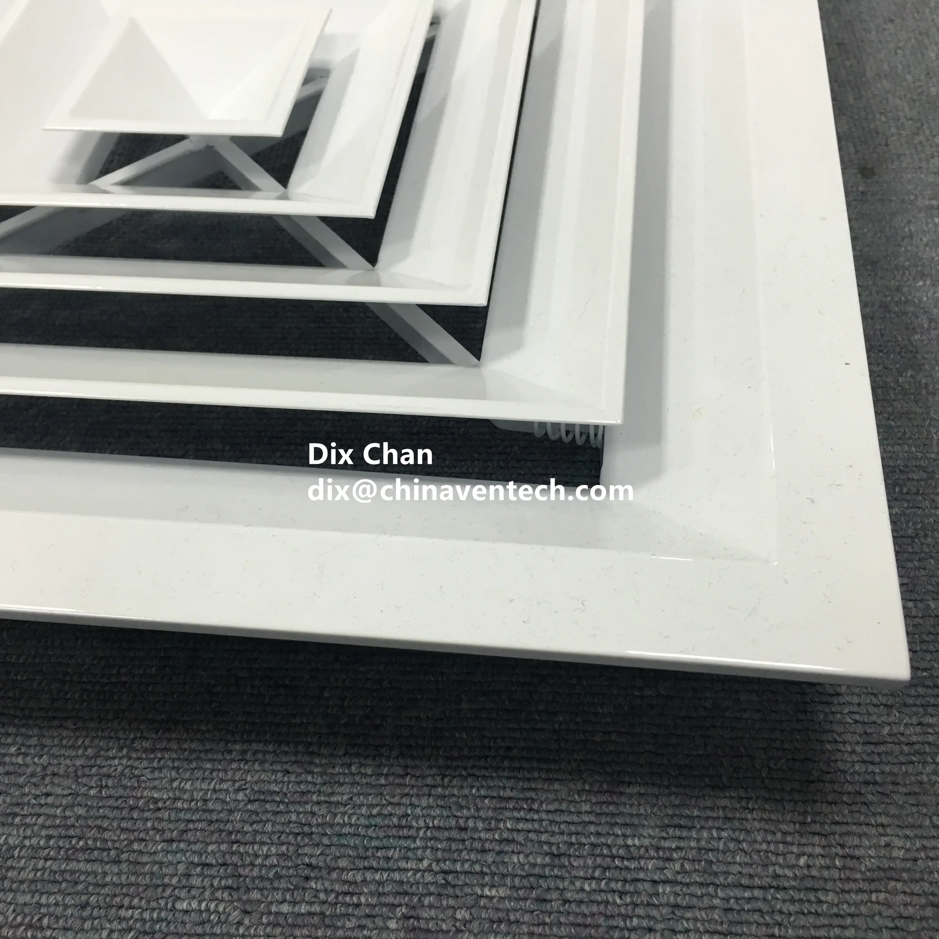China Factory Ventech Free Sample Air Conditioning Aluminum Square Ceiling Air Diffuser 1