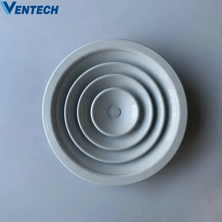 Hvac Round Aluminum Mechanical Air Diffuser Deflectors Ceiling Grates 1