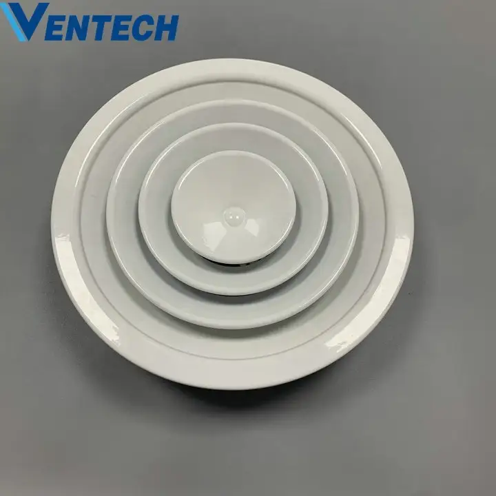 Aluminum Round Air Conditioning Grilles Diffusers Round Ceiling Air Diffuser 1