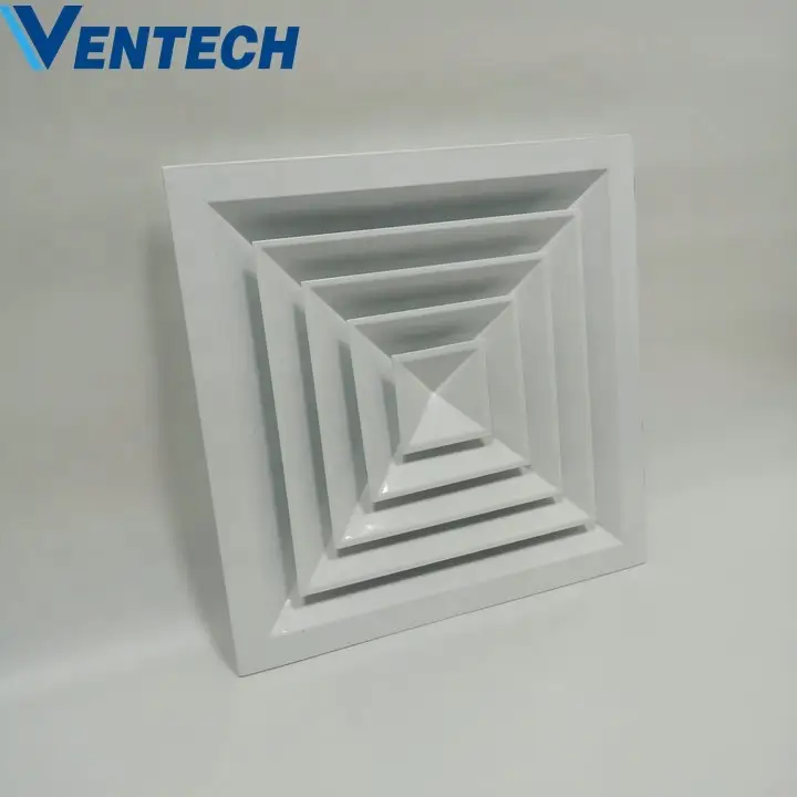 HVAC Air Ventliation Conditioning Supply Ceiling 4 Way Vent Square Ceiling Diffuser 1