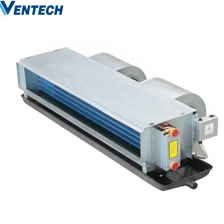 Competitive Price cassette air conditioner ceiling mounting Concealed Chilled Water Fan Coil Unit / FCU with heating capacuty 1