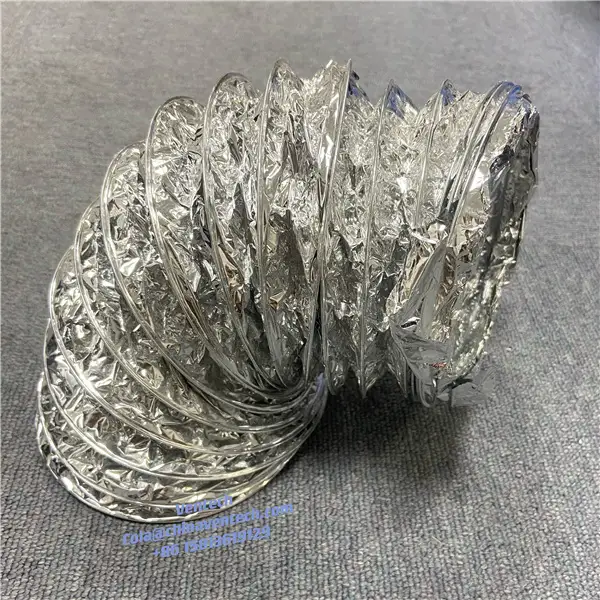 HVAC SYSTEM  Air Conditioning Round Aluminum Flexible Non Insulation Duct for Ventilation 1