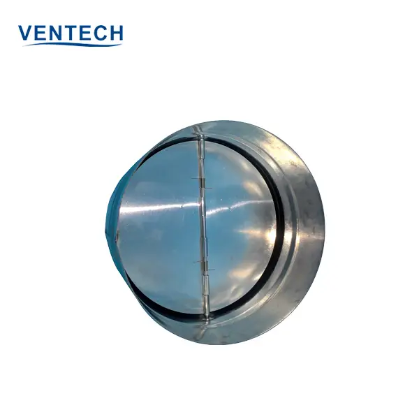 HVAC SYSTEM GI Sheet Airflow  Round Air Damper Back Draught Air Damper for Air Duct 1