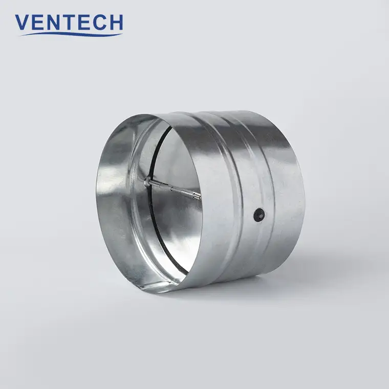 Hvac round shape adjustable air volume  back draught damper 1