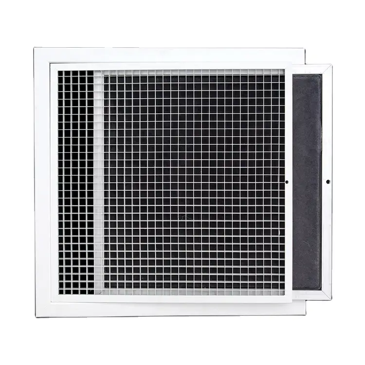 HVAC SYSTEM Air Ducting Powder Coated White Removable Core Egg Crate  Grille with Filter 1