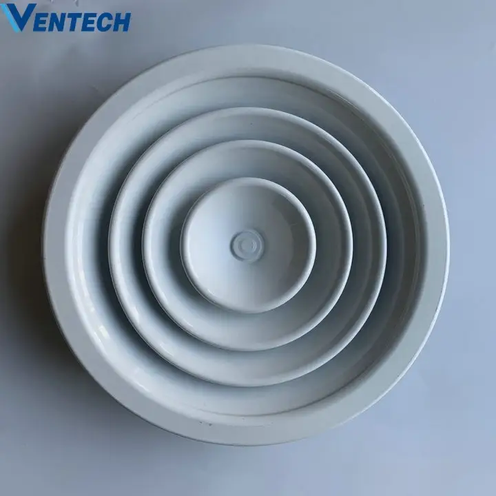 Ventech Round Air Ceiling Aluminium Diffuser Ventilation System Round Diffuser For Hvac 1