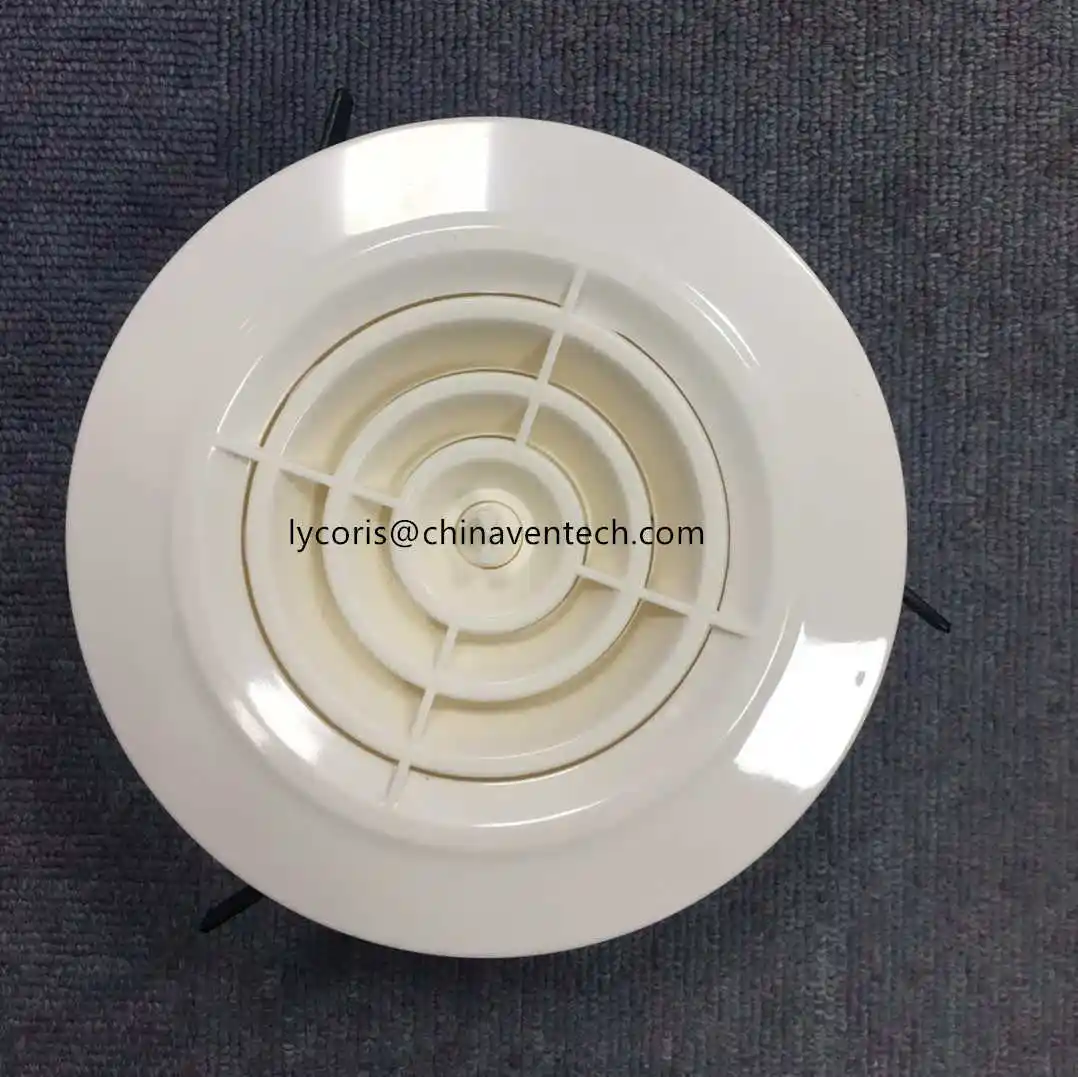 Exhaust Plastic Disk Valve Round Shape Air Duct Ventilation Air Grille Diffuser Ceiling Plastic Disc Valve 1