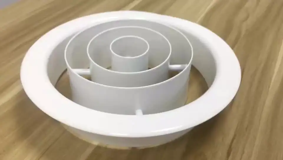 Hvac Air conditioning round ceiling diffuser  aluminum ring adjustable jet air diffuser 1