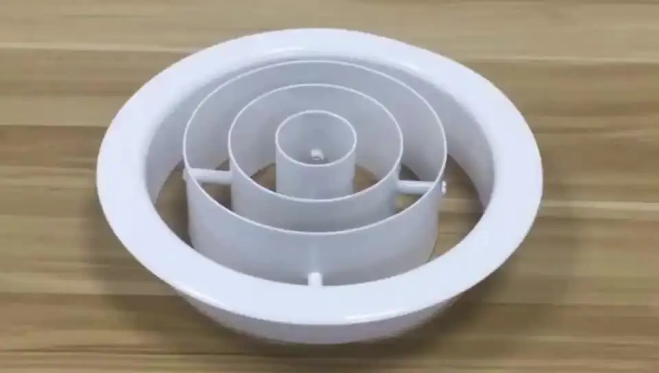 Ventech Hvac Air Vent Aluminum White Jet Ring Diffuser For Terminal Buildings 1