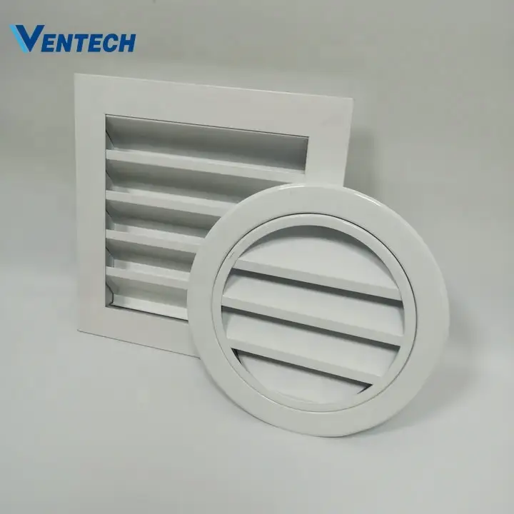 HVAC Aluminum Return Grilles For Door Fresh Air Intake Weather Louver 1