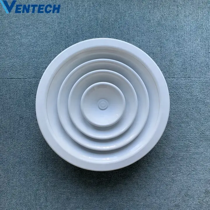 Hvac System Air conditioning round air ventilation grilles ceiling diffuser with plastic damper 1