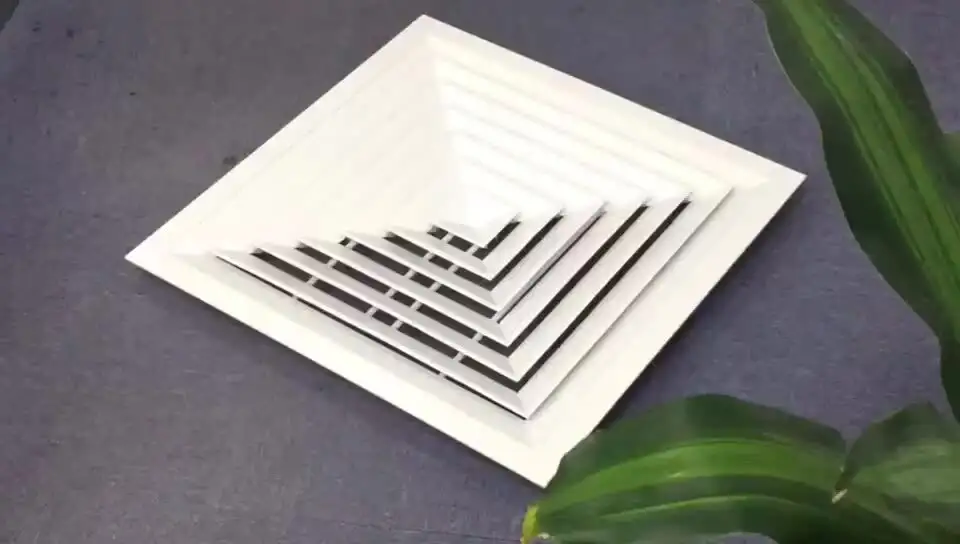 Air handling unit aluminum ventilation air vent square 4 way diffuser for ceiling replacement 1