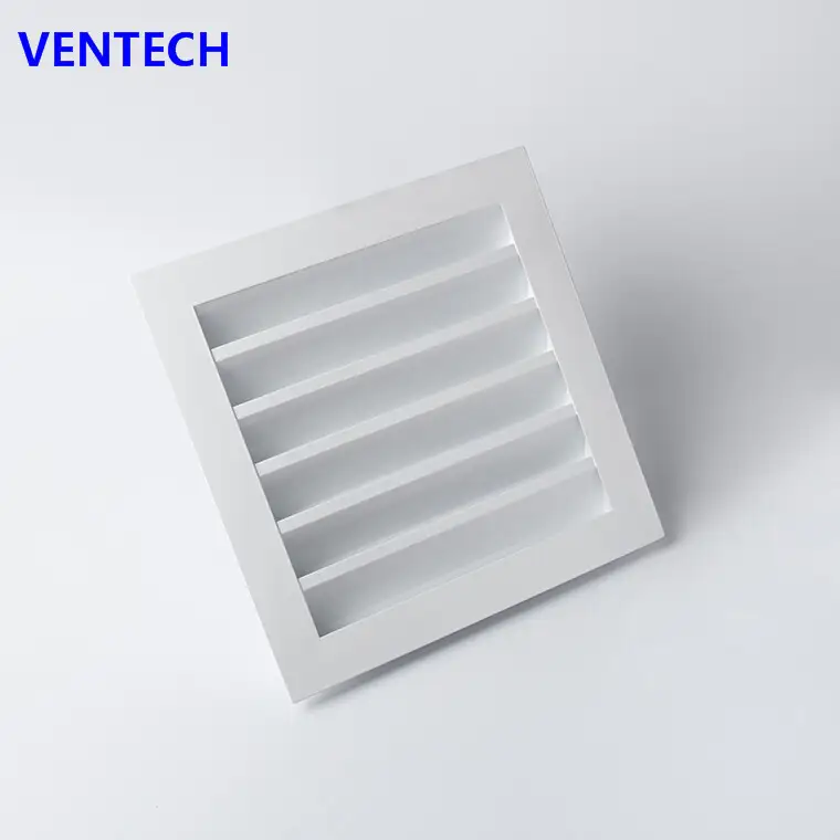 Ventech HVAC Customized White Color Fixed Core Exhaust Air Weather Louver or Ventilation 1
