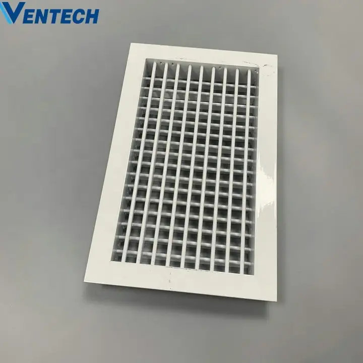 Hvac System Plastic Decorative Return Double Deflection Supply Air Grille For Ventilation 1