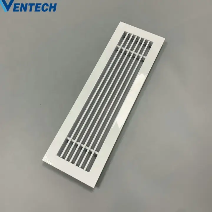 Air Conditioning Aluminum Linear Air Grille Diffuser With Electric Opposed Blade Damper 1