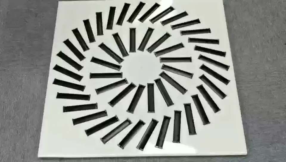 Steel Square Adjustable Ceiling Swirl Air Diffusers For Hvac 1