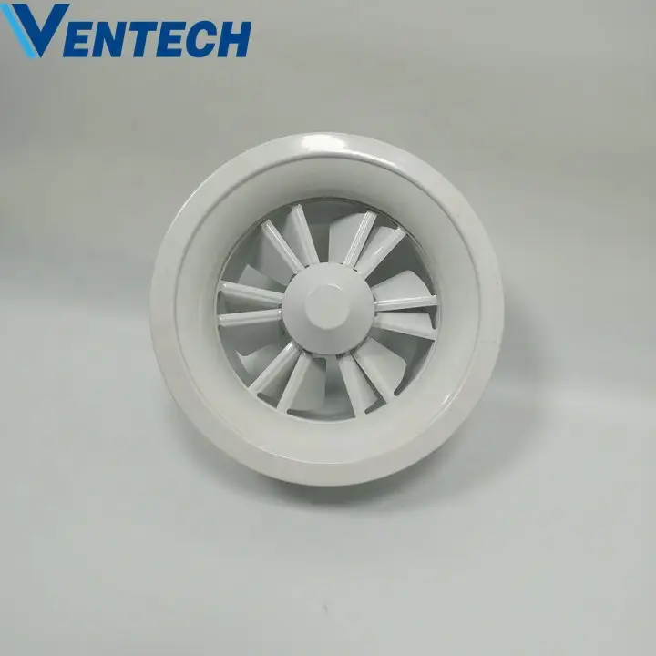 Havc system aluminum adjustable blades air swirl diffuser1 1