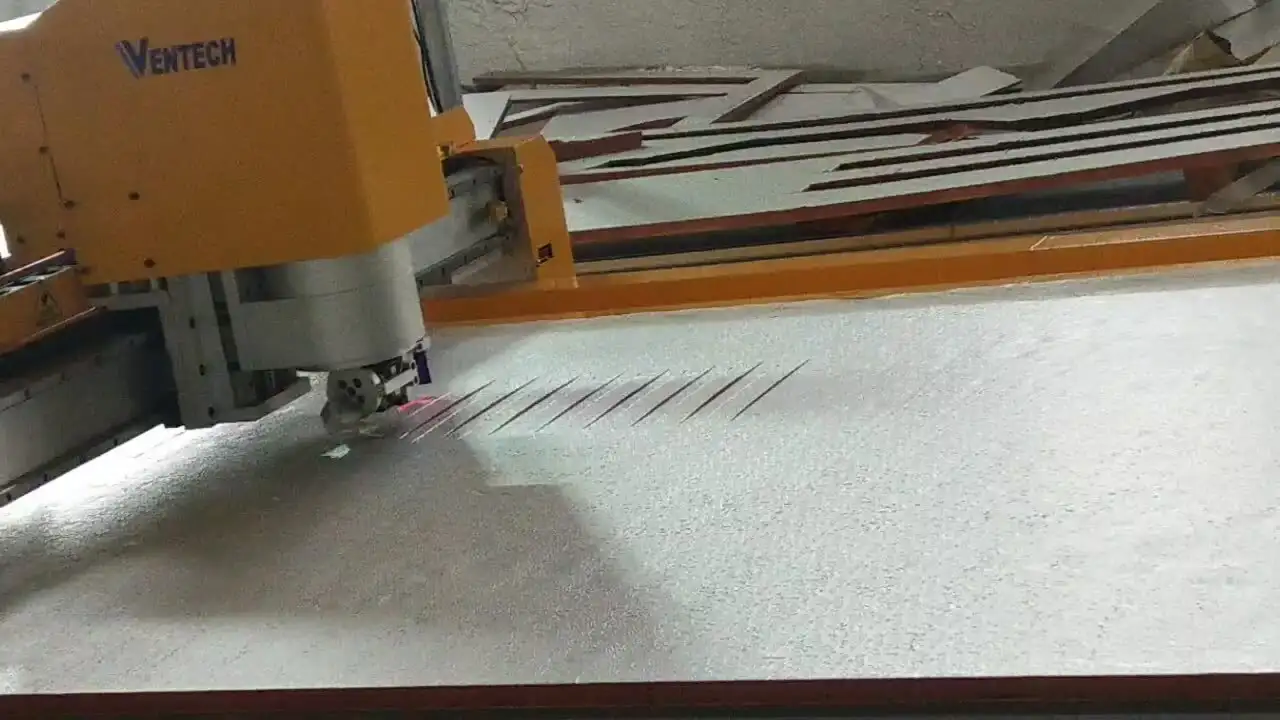 Advanced high speed pre insulated duct AC insulation board cnc cutting machine 1
