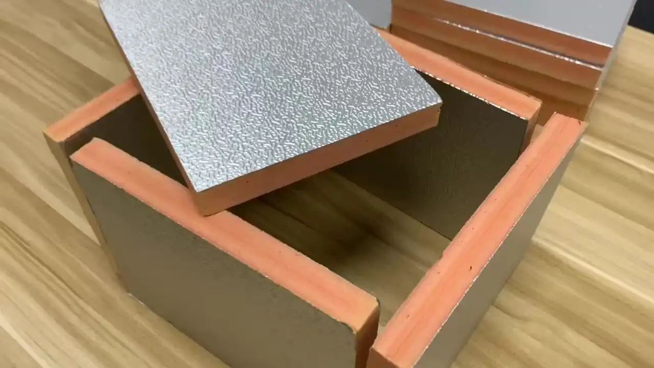 Fireproof aluminum foil phenolic foam board for HVAC air duct 1