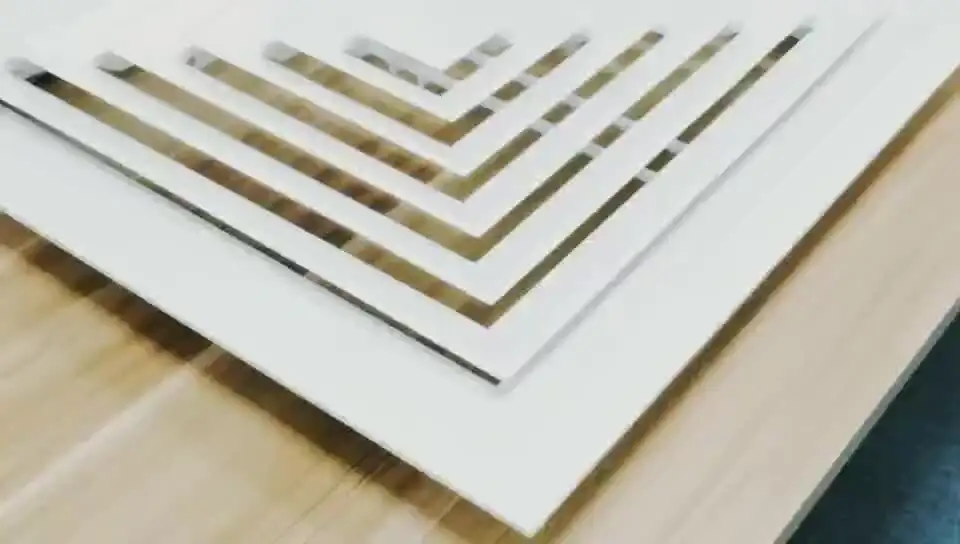 Hvac Air Conditioning System Ventilation Aluminum Architectural Ceiling 4 Way Square Diffuser 1