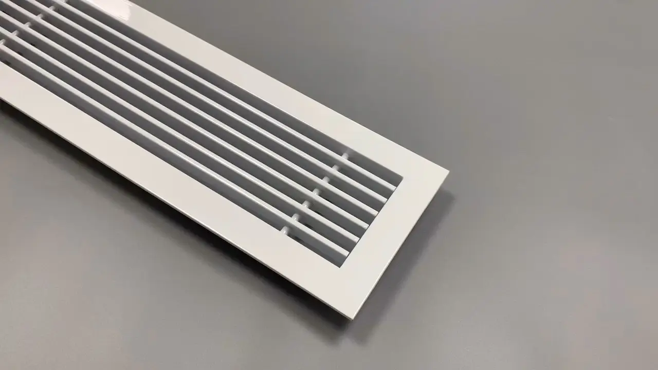 HVAC White Aluminum Sheet Profiles Linear Bar Grilles Supply Air DUct Deflectors For Ceiling Vents 1
