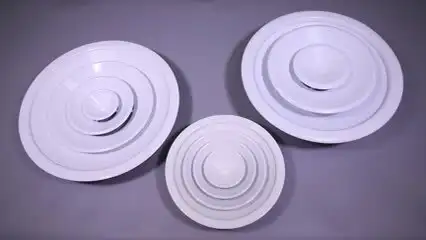 Hvac adjustable air discharge pattern return round ceiling air diffuser 1