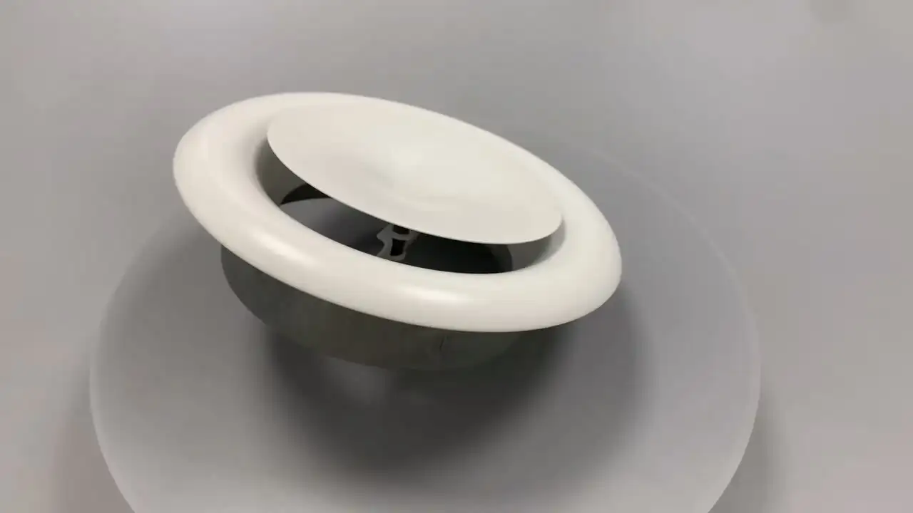 Iron Metal Ceiling Round Shape Exhaust Air Diffuser Return Valve Air Duct Ventilation Disc Valve for kitchen 1