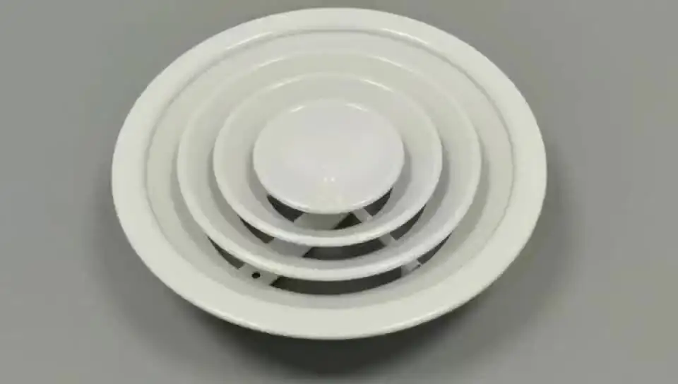Hvac AC Vent Air Cooler Circular Grille Aluminum Round Ceiling Diffuser 1