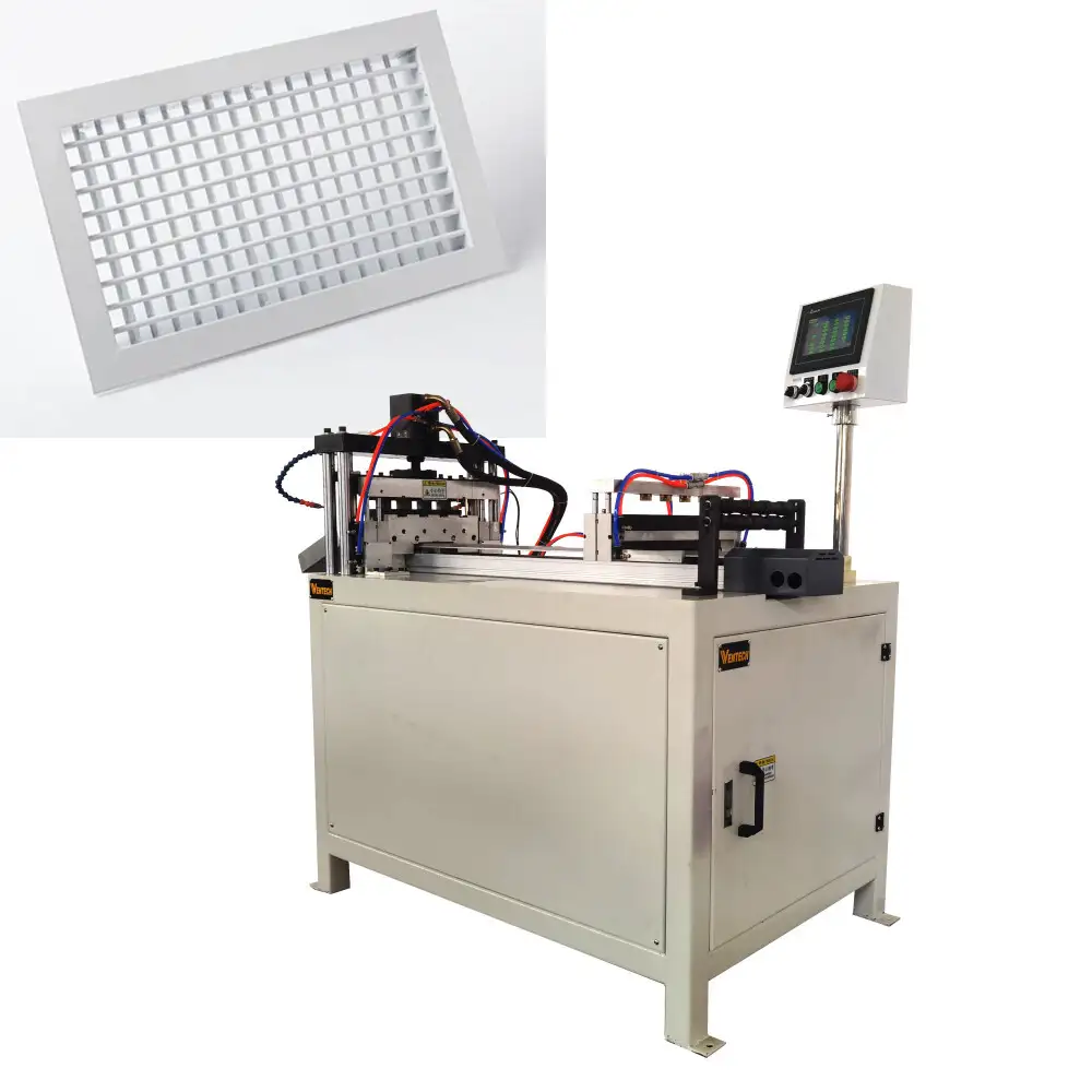 hvac air condition outlet air grille single double grille blade cut cutting machine 1