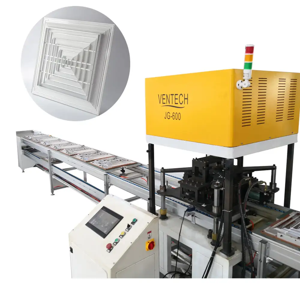 central air condition outlet 4 way square diffuser automatic assembly machine 1