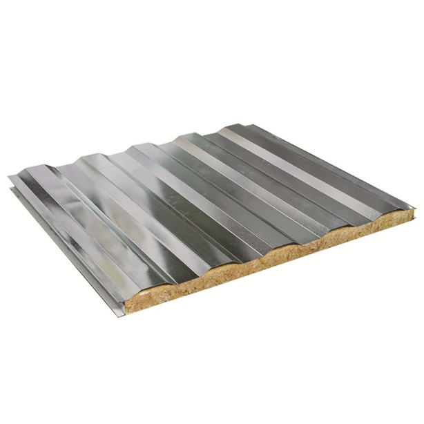 Roof Plate Insulation Sandwich Board Exterior Roof Rock Wool Colored Steel Corrugated Sandwich Panel 1