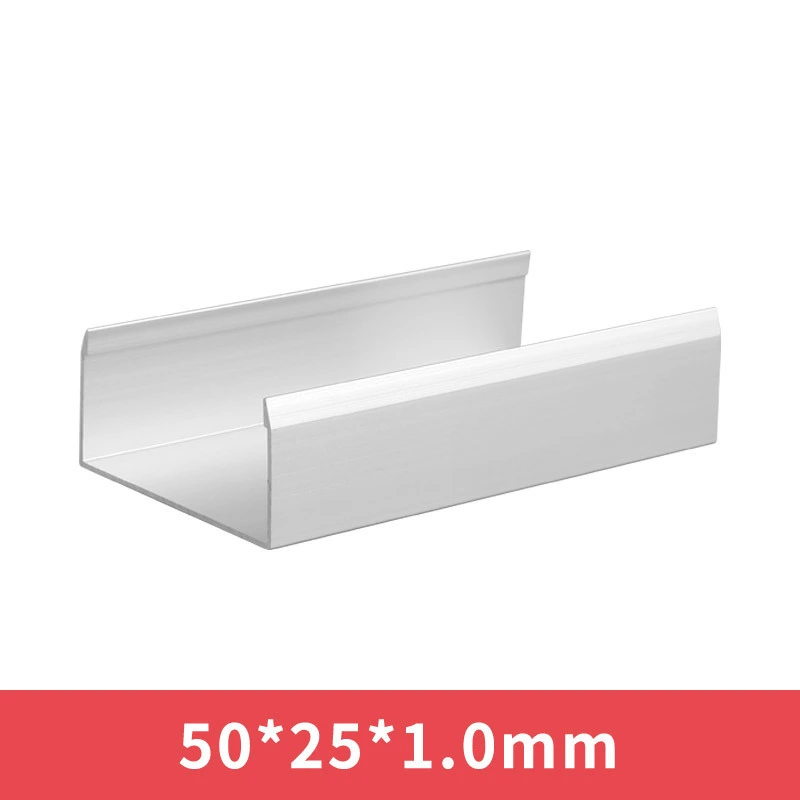 Profil de canal en aluminium de forme U de 50 mm d'épaisseur 1