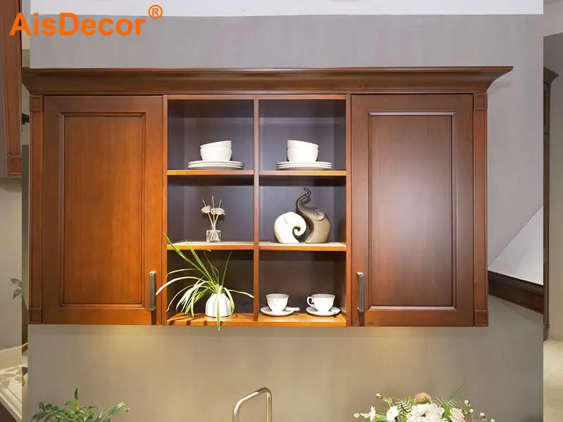 custom cherry wood kitchen cabinets factory 3
