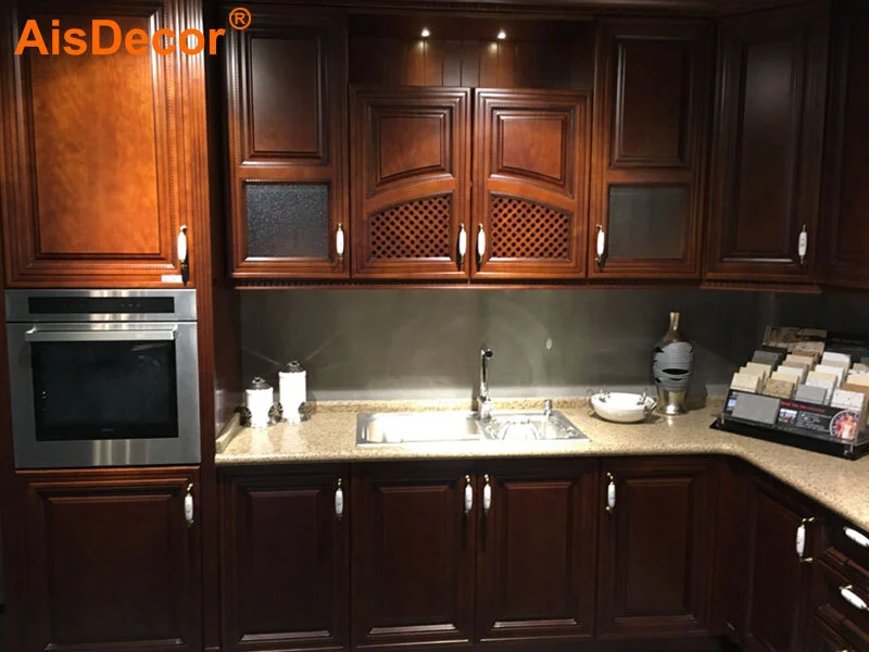 custom oak wood cabinets one-stop services 3