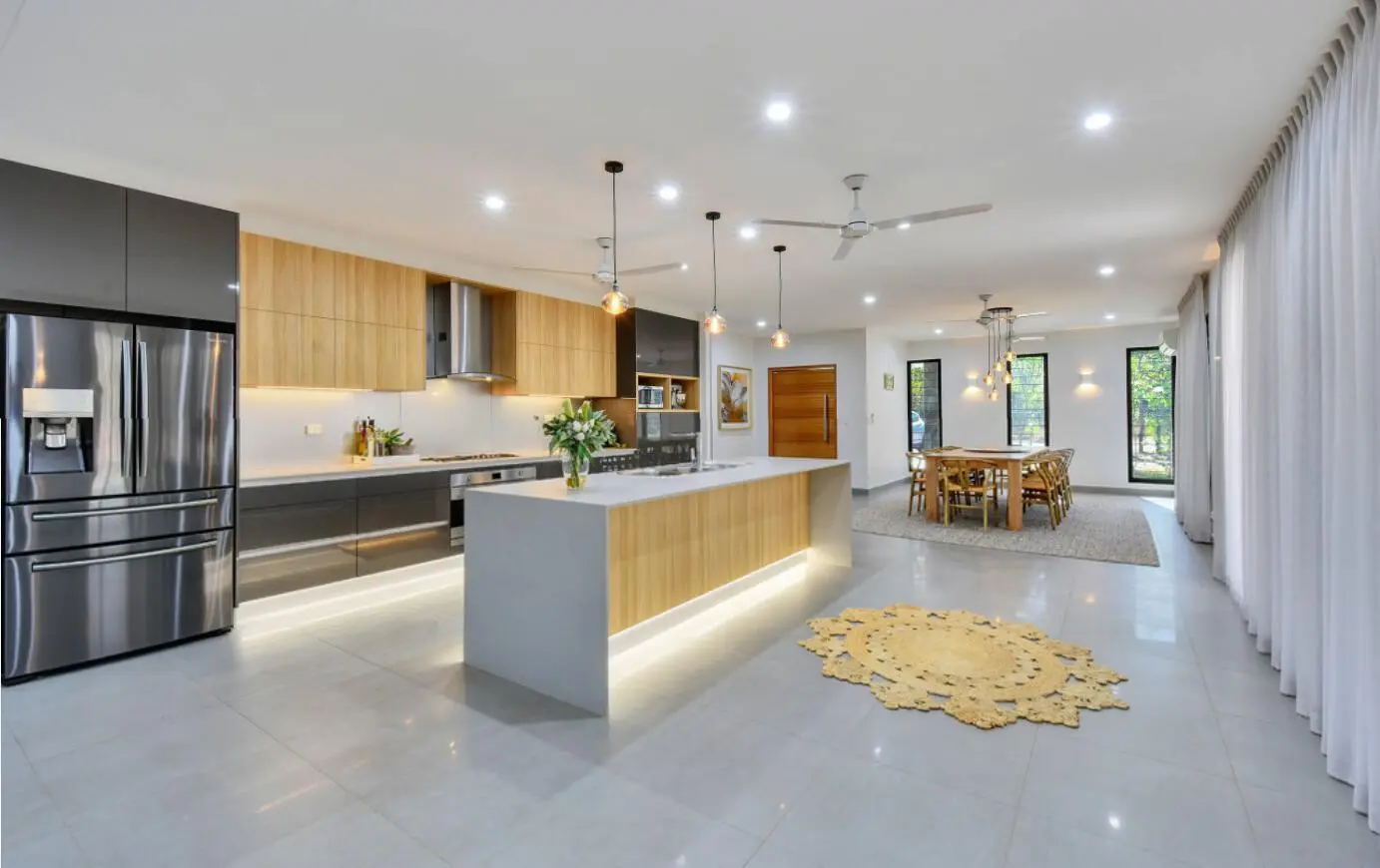 Modern Design Lacquer Melamine Mixed Style Kitchen Cabinet 1