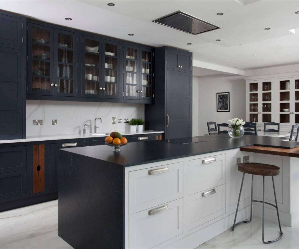 China Factory Price High Quality Black Lacquer Kitchen Cabinet Wholesale-AisDecor 1