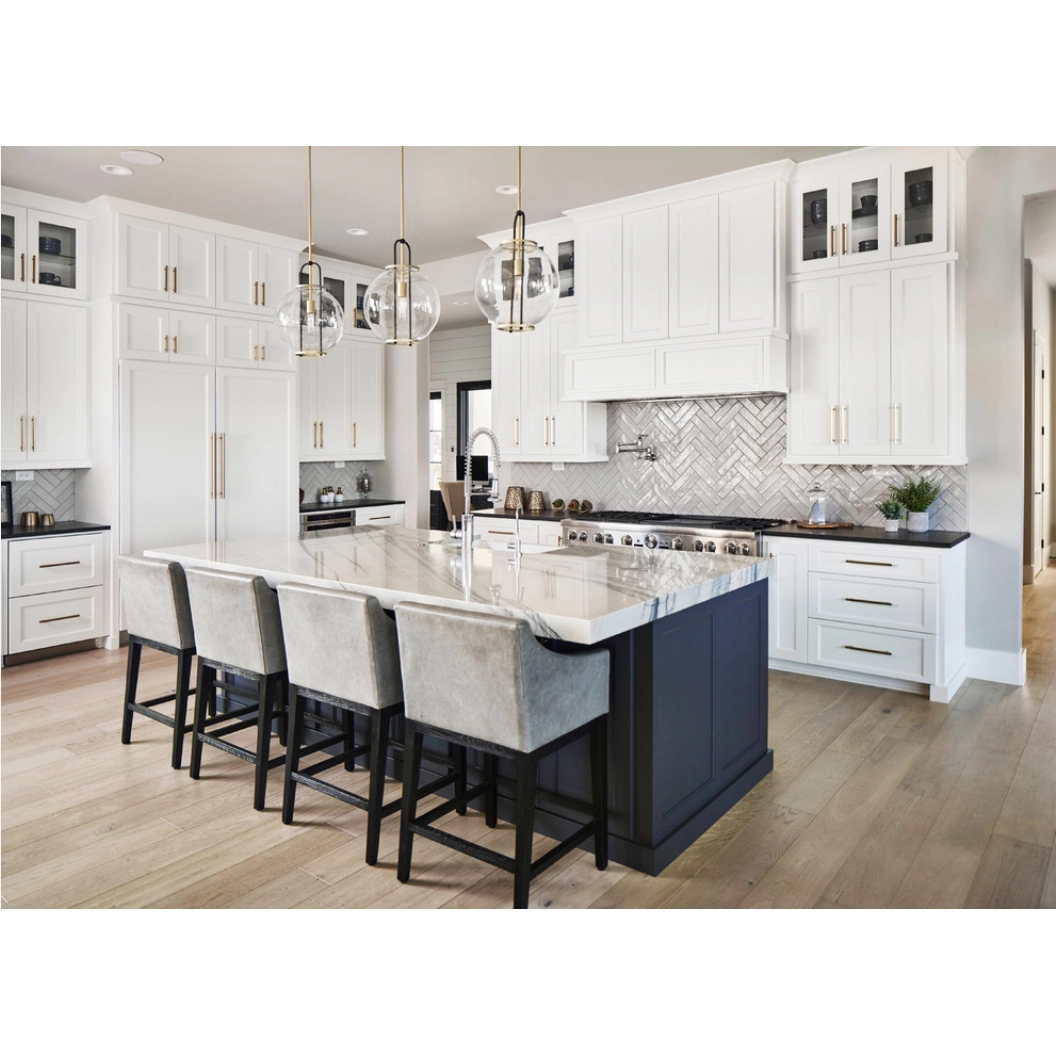 Good Price Custom Solid Wood White Shaker Kitchen Cabinet 1