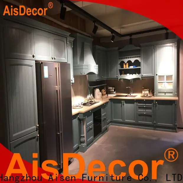AisDecor custom white wood kitchen cabinets wholesale 1