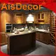 AisDecor dark wood kitchen cabinets overseas trader 1