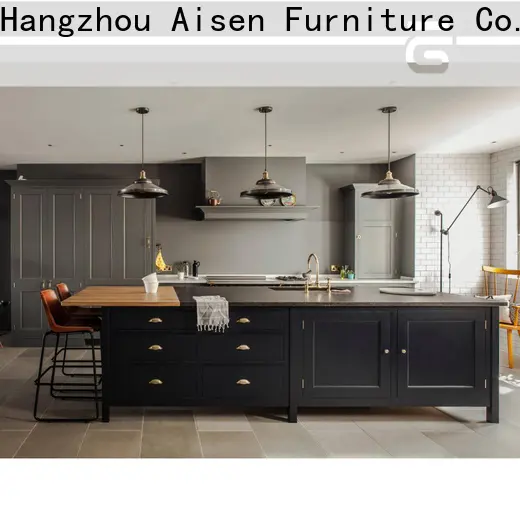 AisDecor cheap white wood kitchen cabinets exporter 1