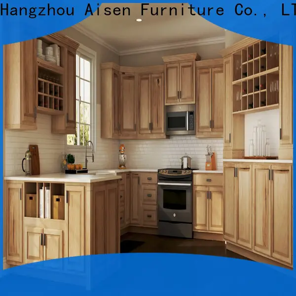 AisDecor dark wood kitchen cabinets supplier 1