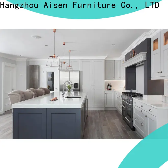 AisDecor wood and white kitchen cabinets factory 1